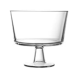 Royalty Art European Trifle Bowl with Pedestal - Luxurious Crystal-Clear Glass Dessert and Cake Stand, X-Quart - Made in Italy - Ideal for Displaying Pastries, Elegant for Weddings and Holidays
