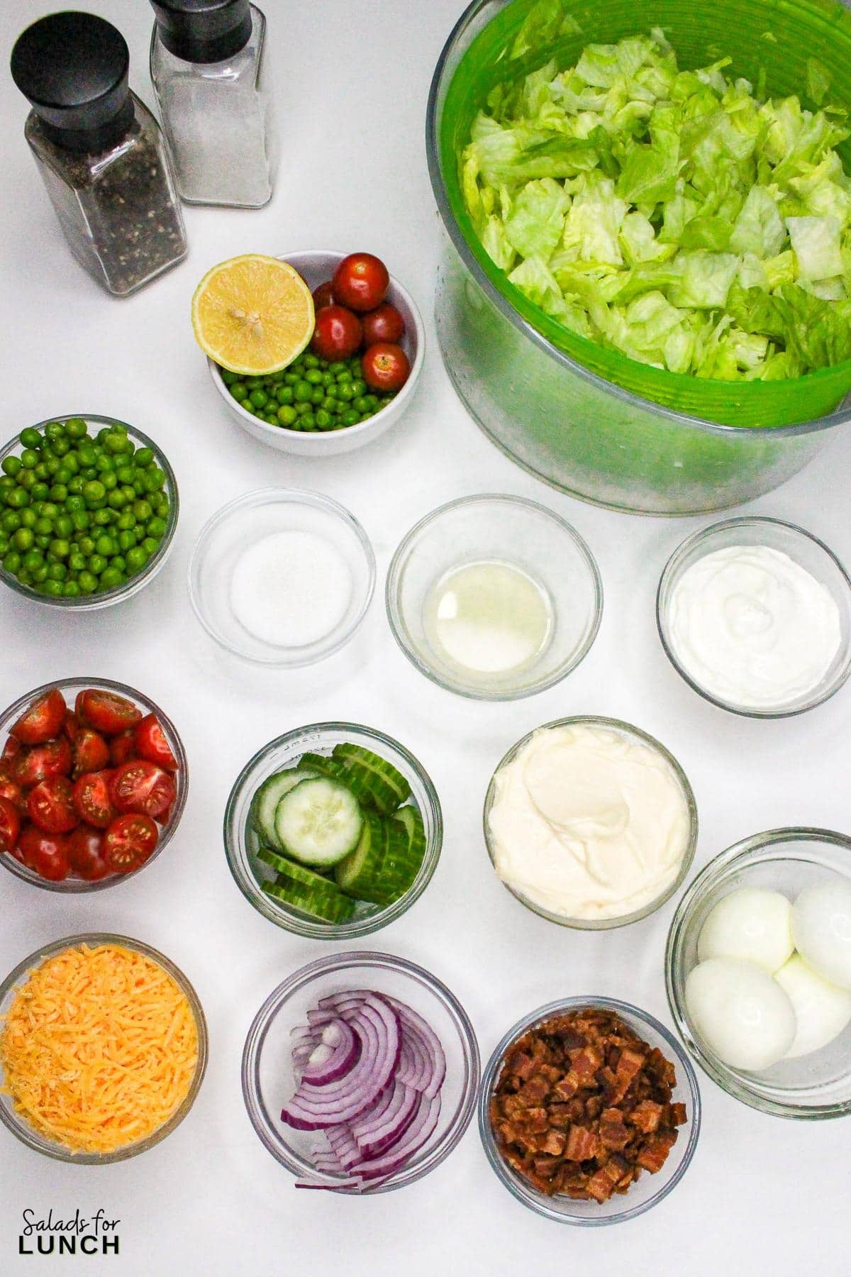 7 Layer Salad Recipe 1 - This Classic 7 Layer Salad is a tasty, healthy and fun make ahead salad for gatherings. It brings a burst of flavor and color to your table, making it a perfect choice for any relaxed get-together or potluck. Enjoy creating and sharing this delightful layered salad!