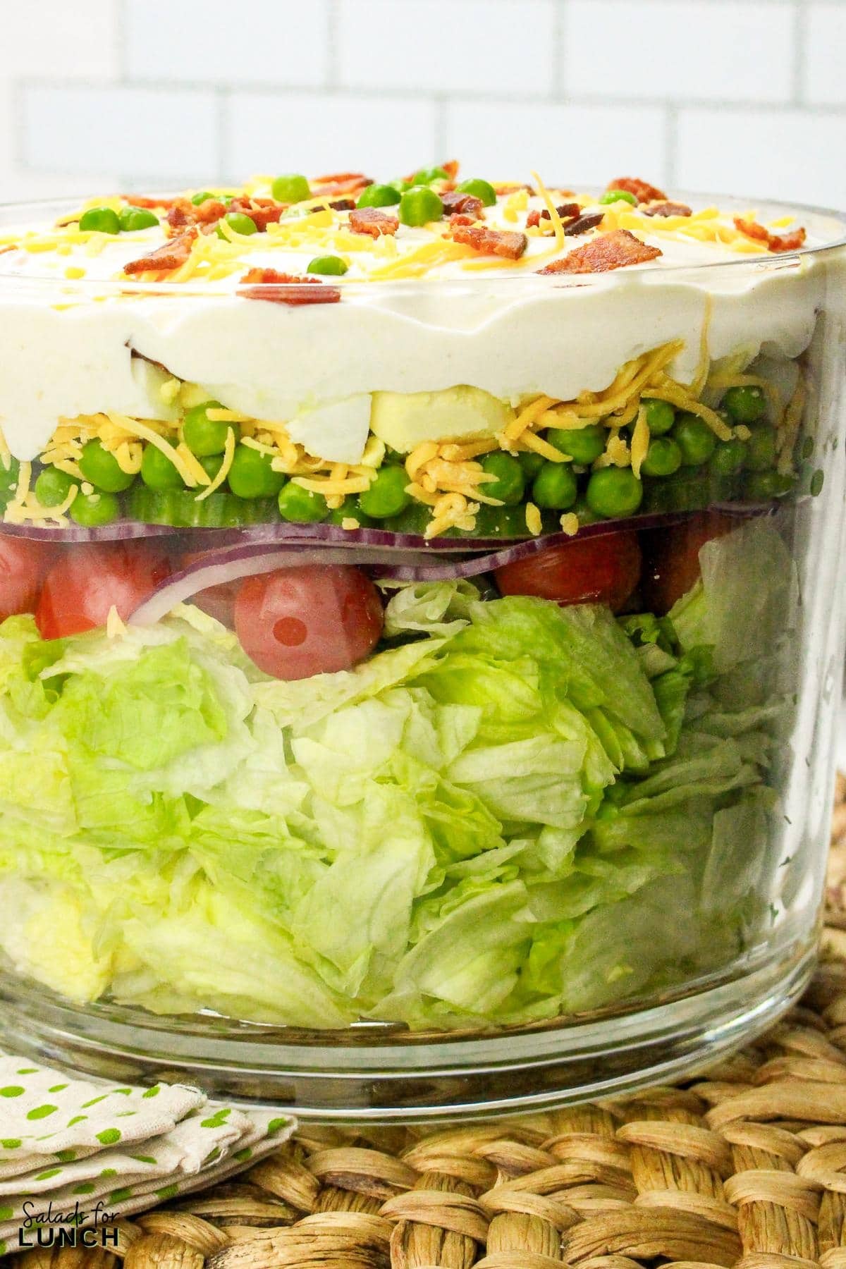 7 Layer Salad Recipe 60 - This Classic 7 Layer Salad is a tasty, healthy and fun make ahead salad for gatherings. It brings a burst of flavor and color to your table, making it a perfect choice for any relaxed get-together or potluck. Enjoy creating and sharing this delightful layered salad!