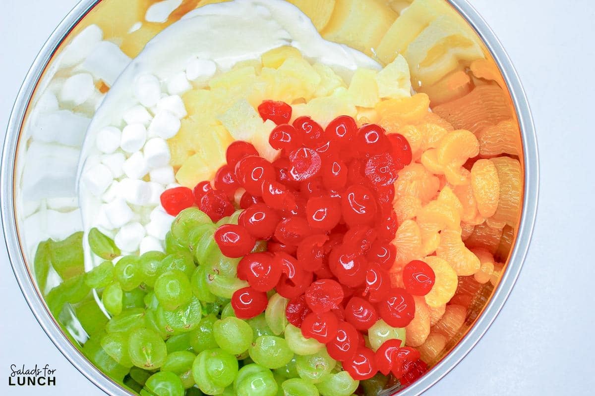 Grandma's Ambrosia Salad without Coconut - Ambrosia Salad with No Coconut Salad Recipe 4 Ambrosia Salad with No Coconut Salad Recipe 4 - Enjoy a tropical twist with this Ambrosia Salad without Coconut – a creamy, fruity delight perfect for any occasion. No coconut, all flavor!