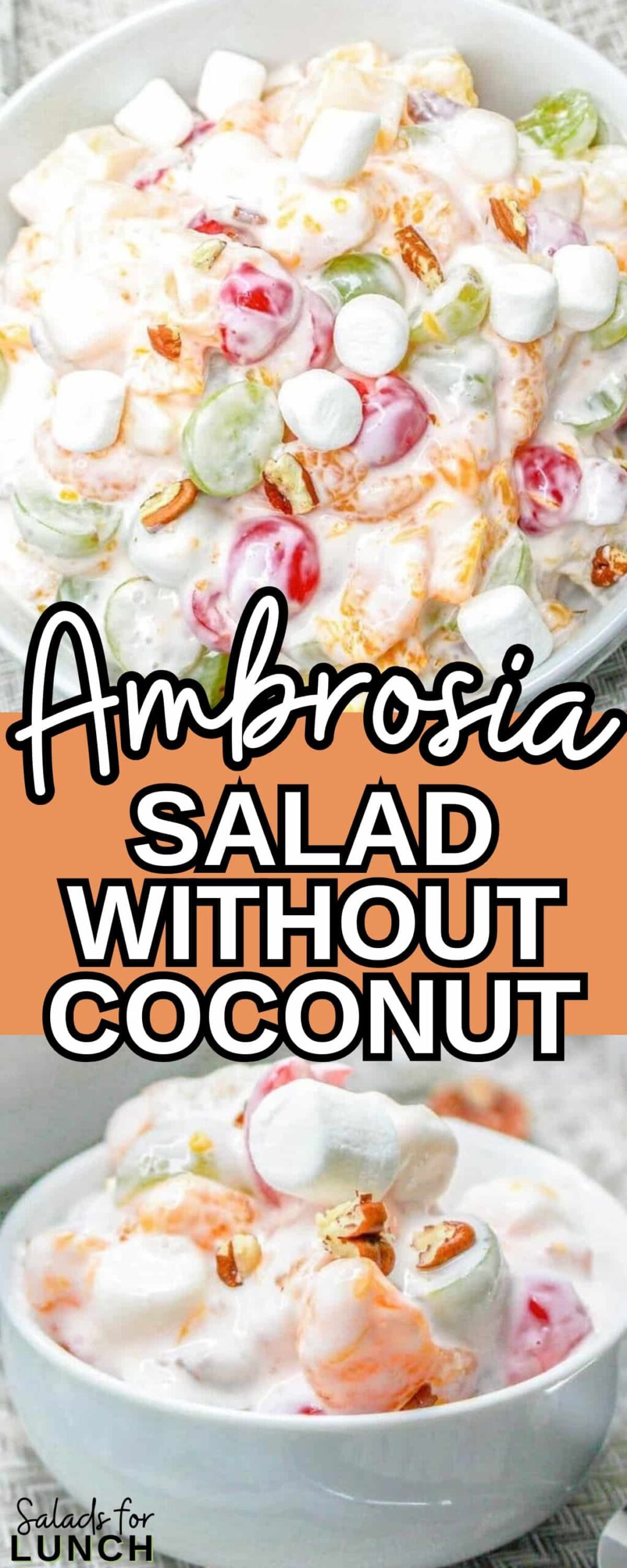 Grandma's Ambrosia Salad without Coconut - Ambrosia Salad WIthout Coconut Recipe scaled Ambrosia Salad WIthout Coconut Recipe scaled - Enjoy a tropical twist with this Ambrosia Salad without Coconut – a creamy, fruity delight perfect for any occasion. No coconut, all flavor!