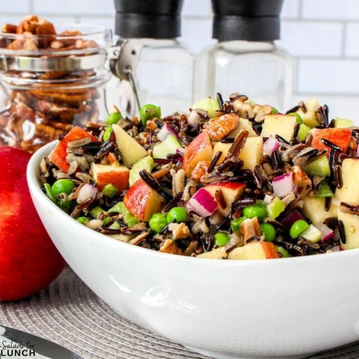 Apple and Wild Rice Salad Square Featured Photo - These fall salads will help you make the most of October’s fresh, seasonal produce while adding flavor, nutrition, and variety to your meals. Enjoy the richness of fall in every bite!