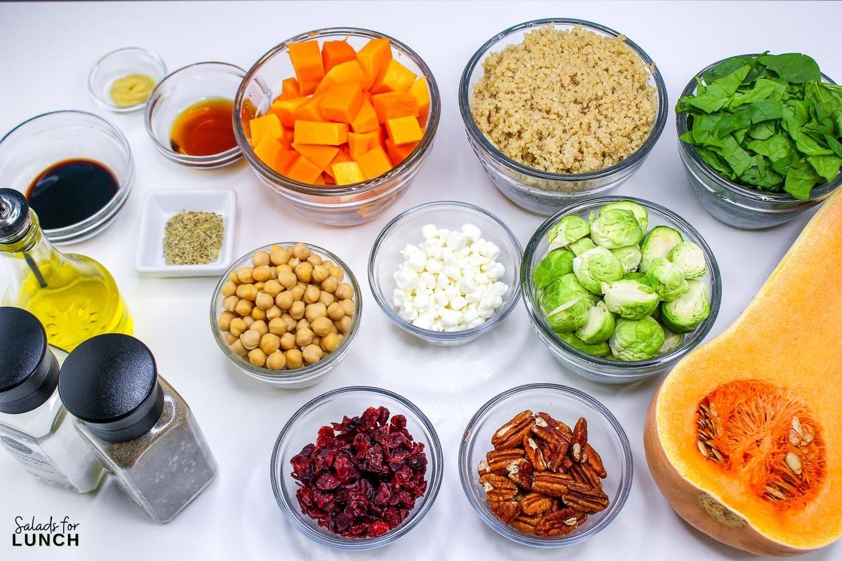 Autumn Grain Bowl Recipe 1 - Indulge in autumn's bounty with our Autumn Harvest Quinoa Power Bowl featuring roasted veggies, protein-packed quinoa, and a sweet maple balsamic dressing—a delicious and nutritious seasonal delight!