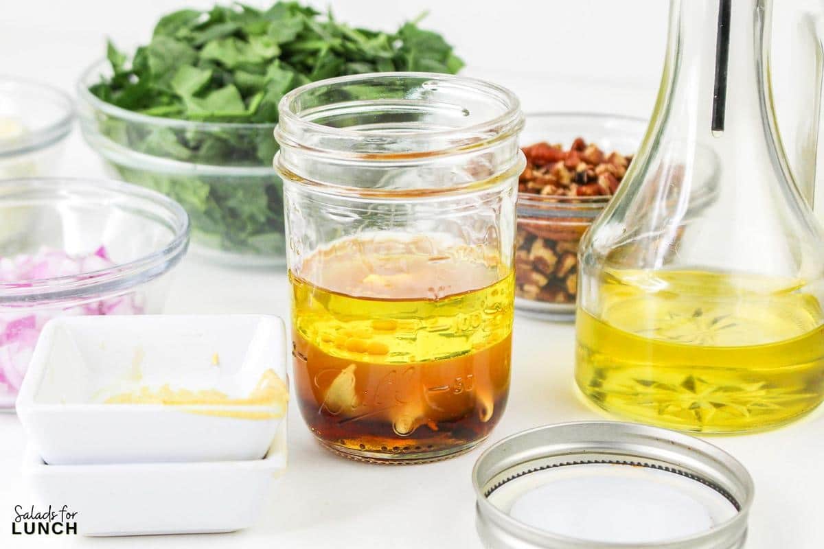 Autumn Pasta Salad Recipe 7 - You’ll love how quickly this Maple Dijon Salad Dressing comes together. With just five basic ingredients, you can whip up a delicious homemade dressing that’s not only healthy but also way better than anything you’ll find at the store.