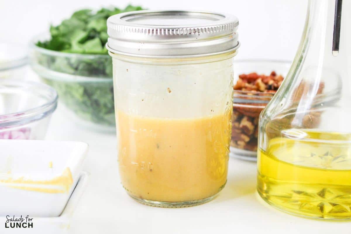 Autumn Pasta Salad Recipe 9 - You’ll love how quickly this Maple Dijon Salad Dressing comes together. With just five basic ingredients, you can whip up a delicious homemade dressing that’s not only healthy but also way better than anything you’ll find at the store.