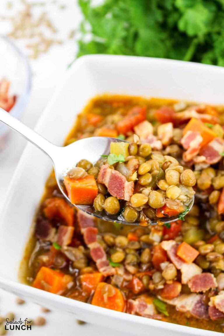 Easy Bacon Lentil Soup