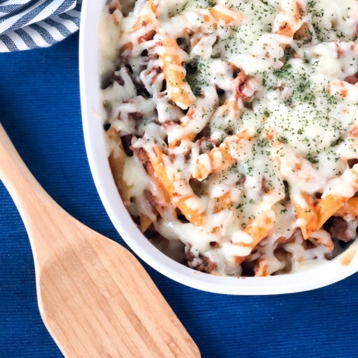 Baked Penne Pasta 7 - A simple version of the classic meat and vegetable comfort food casserole topped with cheesy garlic mashed potatoes, this is the best Shepherd's Pie recipe you'll ever make!