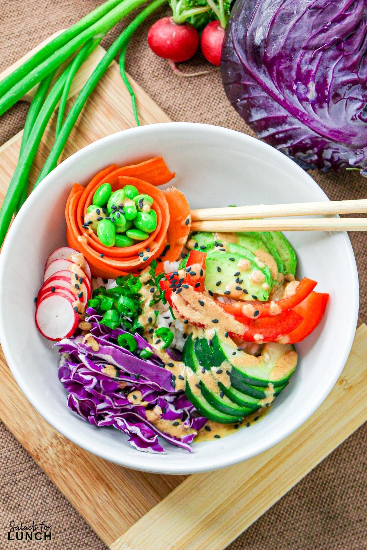 Buddha Bowl with Peanut Dressing 11 - Looking for a delicious and healthy meal that's easy to prepare? Try this Buddha Bowl with Peanut Dressing recipe! This colorful and flavorful bowl is packed with fresh veggies, and a creamy, nutty peanut dressing that will have you licking your plate clean.