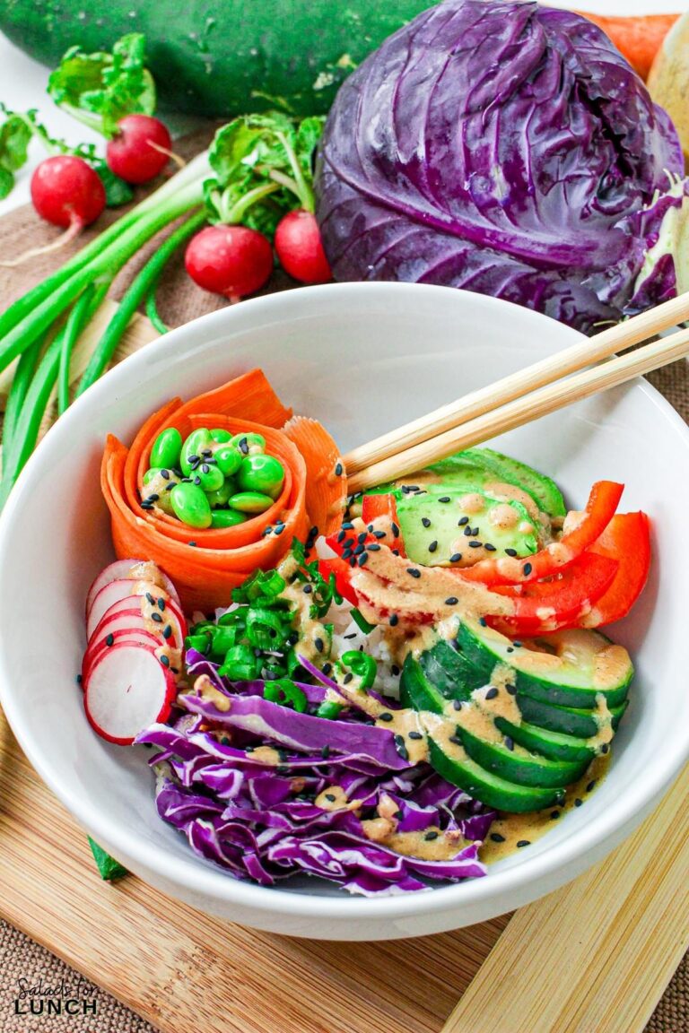 Vegan Buddha Bowl with Peanut Dressing