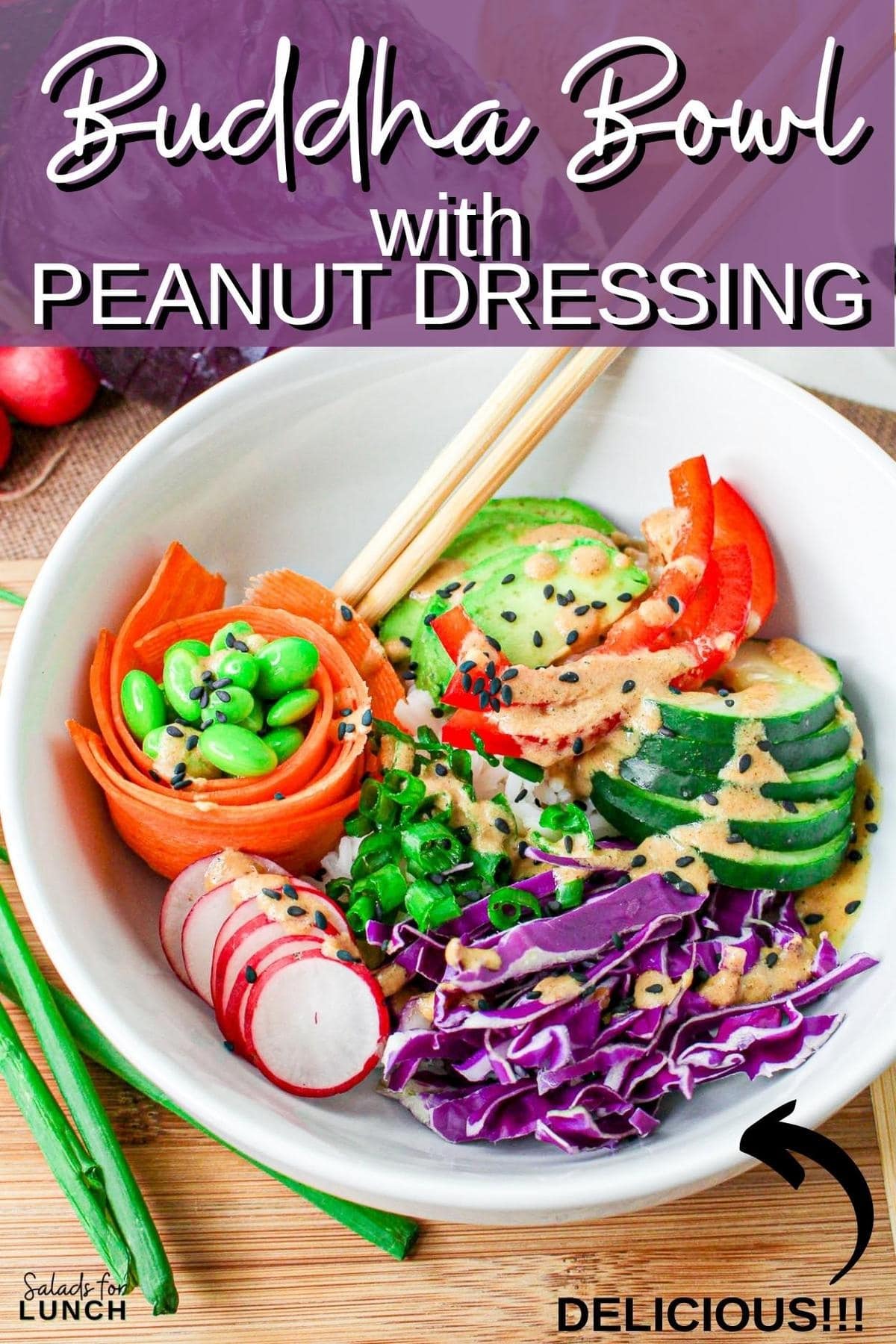 Looking for a delicious and healthy meal that's easy to prepare? Try our Buddha Bowl with Peanut Dressing recipe! This colorful and flavorful bowl is packed with fresh veggies, and a creamy, nutty peanut dressing that will have you licking your plate clean. Perfect for lunch or dinner, this recipe is vegan, gluten-free, and sure to satisfy your taste buds and your hunger. Give it a try today!