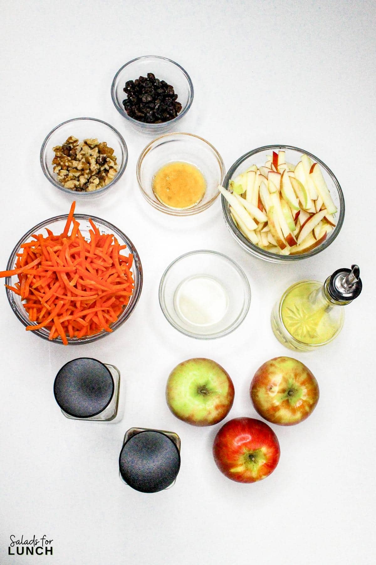 Carrot Raisin Salad with Apples Recipe 1 - This fresh and simple carrot raisin salad combines crisp apples and crunchy carrots with a light, tangy dressing. It's a perfect vegetarian side dish for a light lunch or dinner, bringing together sweetness and a bit of zest.