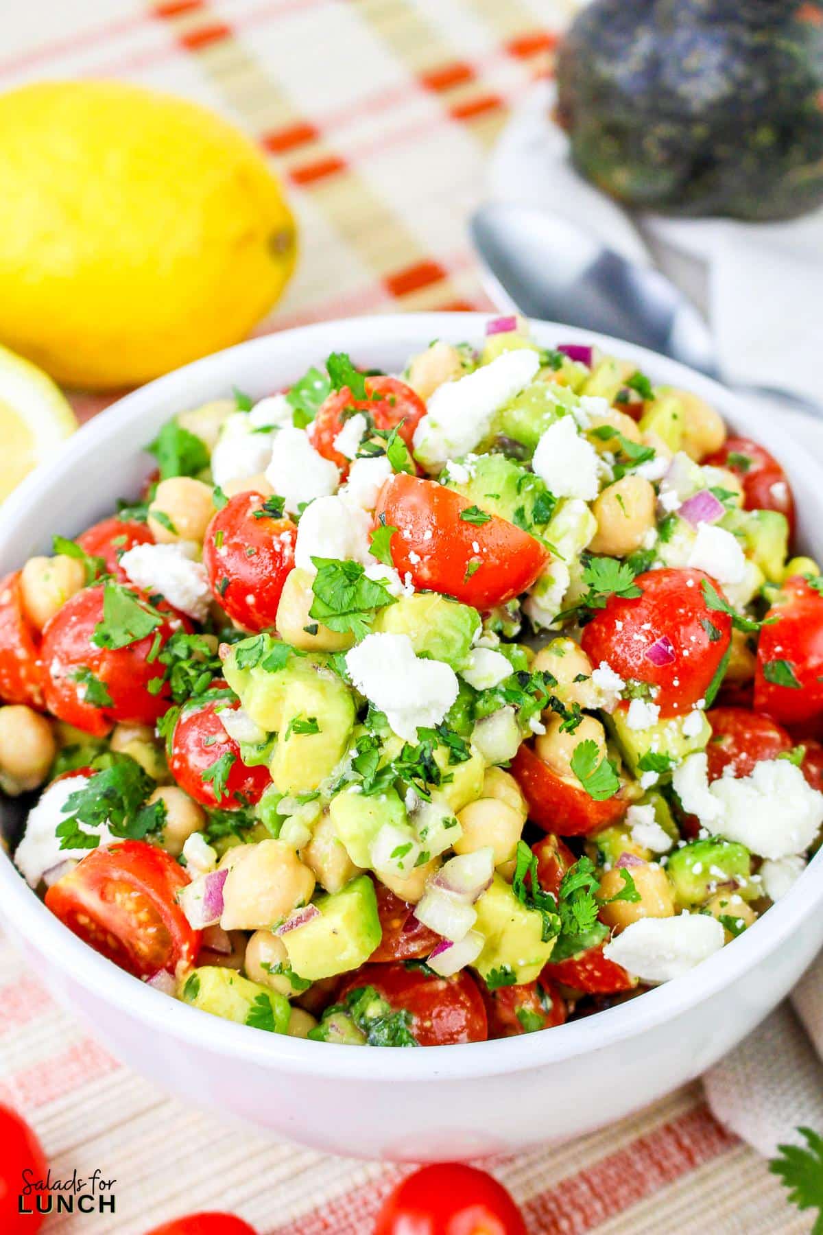 Chickpea Avocado Salad Recipe 18 - This Chickpea Avocado Salad with Light Lemon Dressing salad is not only super easy to whip up but also bursting with fresh flavors and wholesome ingredients. Whether you're looking for a quick lunch, a light dinner, or a tasty side dish, this Chickpea Avocado Salad is sure to hit the spot.