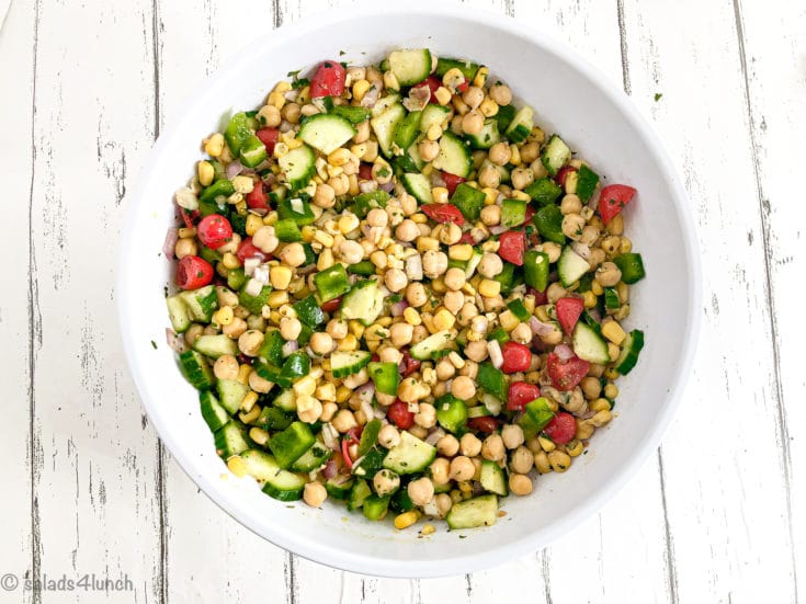 Chili Lime Chickpea Salad 3 - Here are 25 wonderful November salad recipe options to enjoy this month. Whether you’re looking for a nutritious side dish or a light meal, these fall salad recipes feature fresh flavors and textures that will keep you coming back for more.