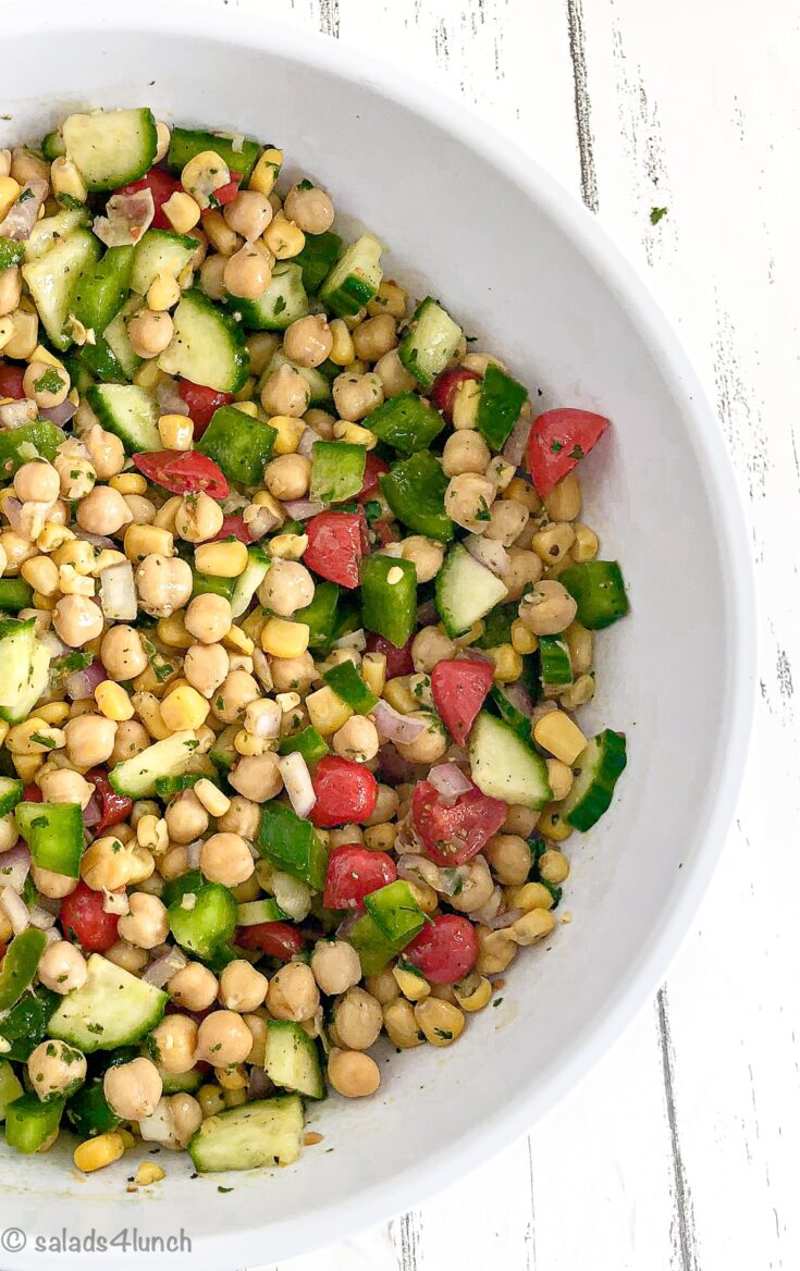 Chili Lime Chickpea Salad 4 - These best salad recipes make eating colorful, fresh foods easy and delicious. I dug into my analytics and found that these are the top 10 salad recipes you've enjoyed over the past year. You have spoken, and the days of boring salad ideas are over!