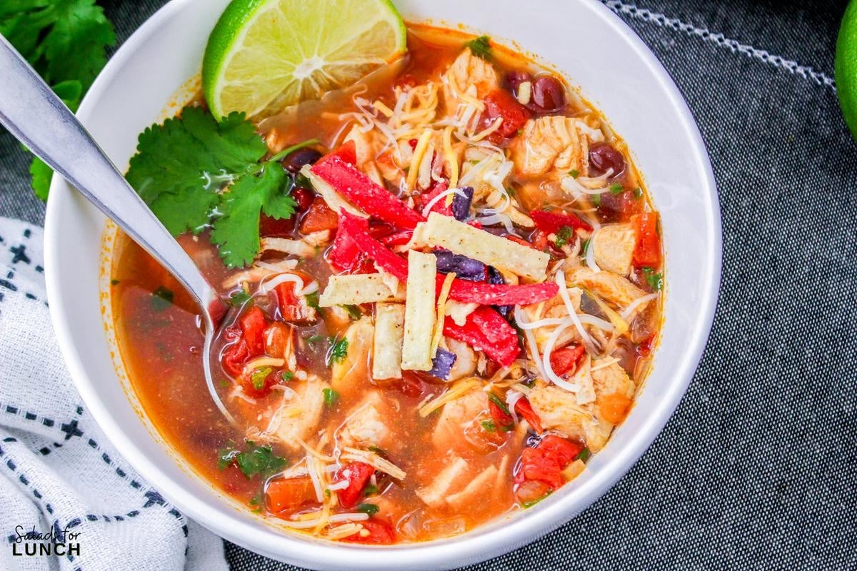 Chilis Southwest Chicken Soup Recipe 20 - Indulge in a taste fiesta with this Chili's Copycat Southwest Chicken Soup! Hearty, flavorful, and easy to make, this soul-warming delight features tender chicken, black beans, and hominy in a smoky chipotle broth. Spice it up and savor the Southwest in every comforting spoonful.