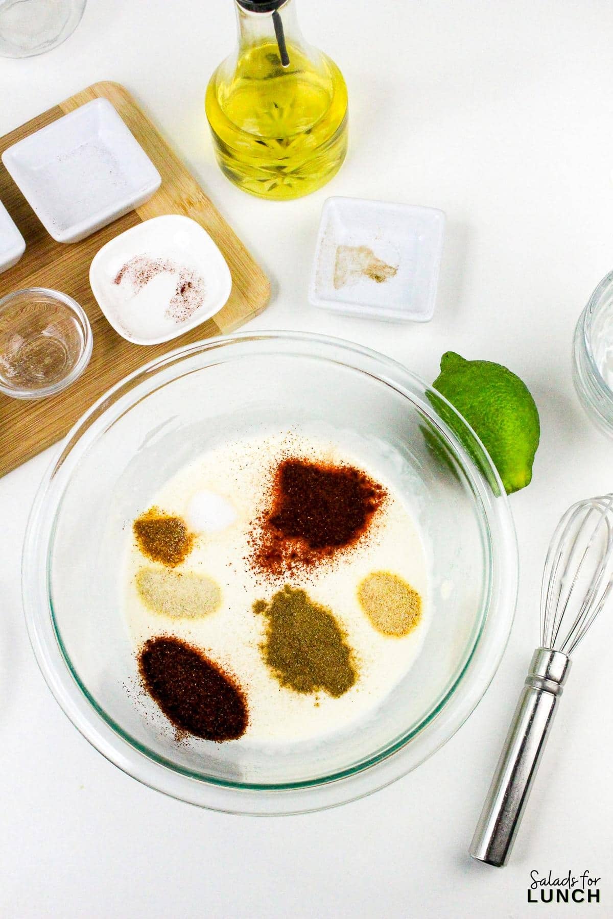 Creamy Southwestern Salad Dressing Recipe 6 - Discover a creamy, flavorful homemade Southwestern salad dressing that's simple to make. Perfect for burrito bowls, salads, or tacos!