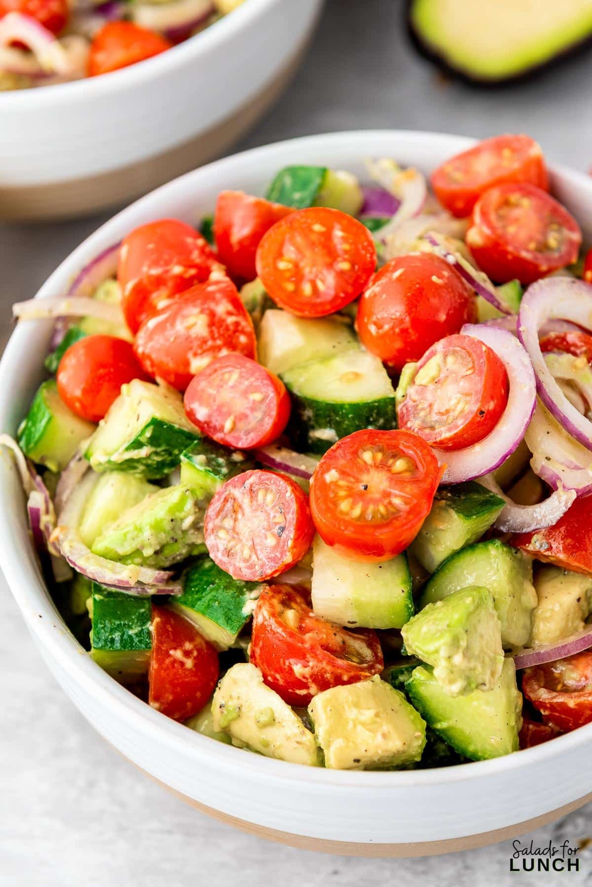 Cucumber Tomato Avocado Salad Recipe 16 - This Cucumber and Tomato Avocado Salad is a healthy side dish that’s packed with flavor, nutrients, and a refreshing crunch. Whether you’re short on time or just want to add a light and colorful dish to your table, this recipe is your go-to. Give it a try and enjoy a little slice of freshness in every bite!