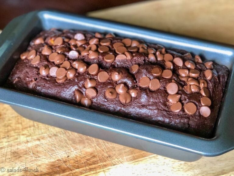 This Double Chocolate Banana Bread recipe is a super moist variation of the classic banana bread recipe. Loaded with chocolate chips, this is CRAZY good!!