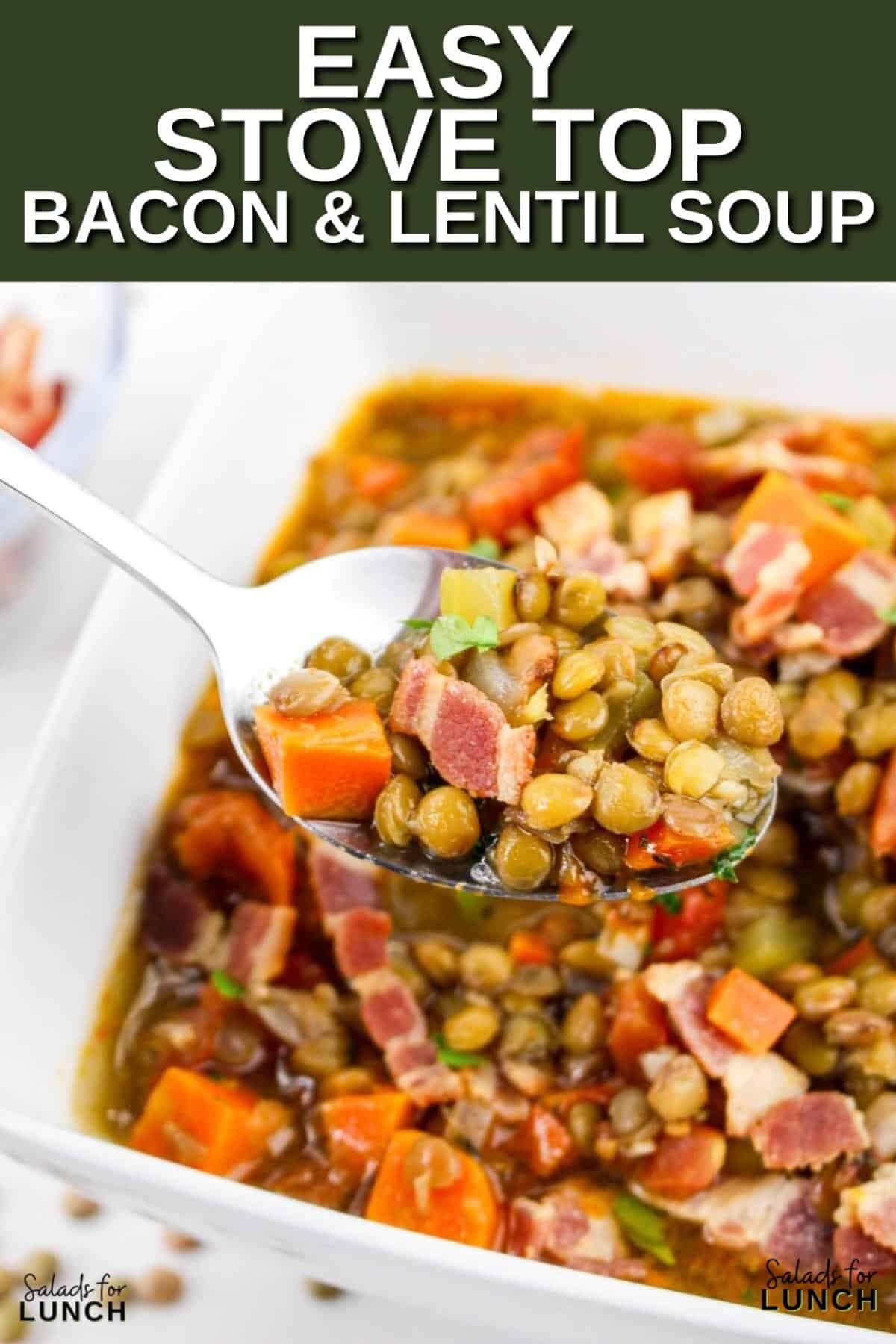 Easy Bacon Lentil Soup Recipe 2 - This hearty, and easy Bacon Lentil Soup recipe combines the smokiness of bacon with the earthy flavor of lentils for a satisfying and nutritious meal. Perfect for a cozy evening, this soup is both flavorful and filling.