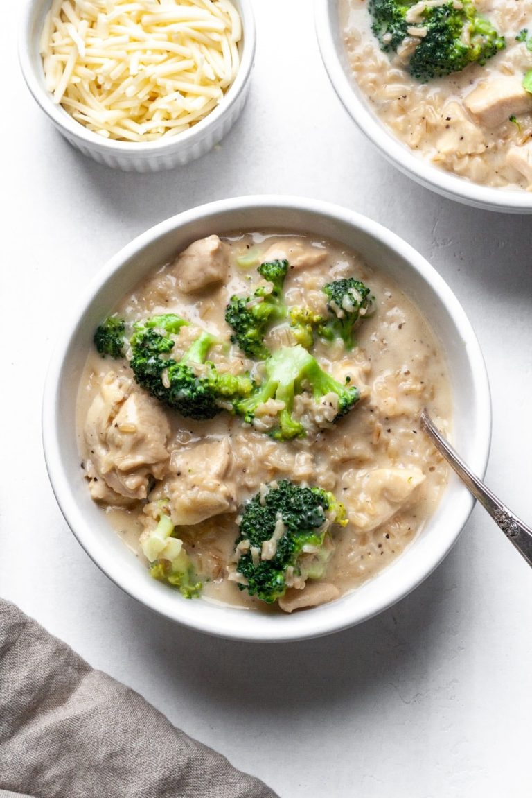 Easy Healthy Instant Pot Chicken Broccoli and Rice Casserole