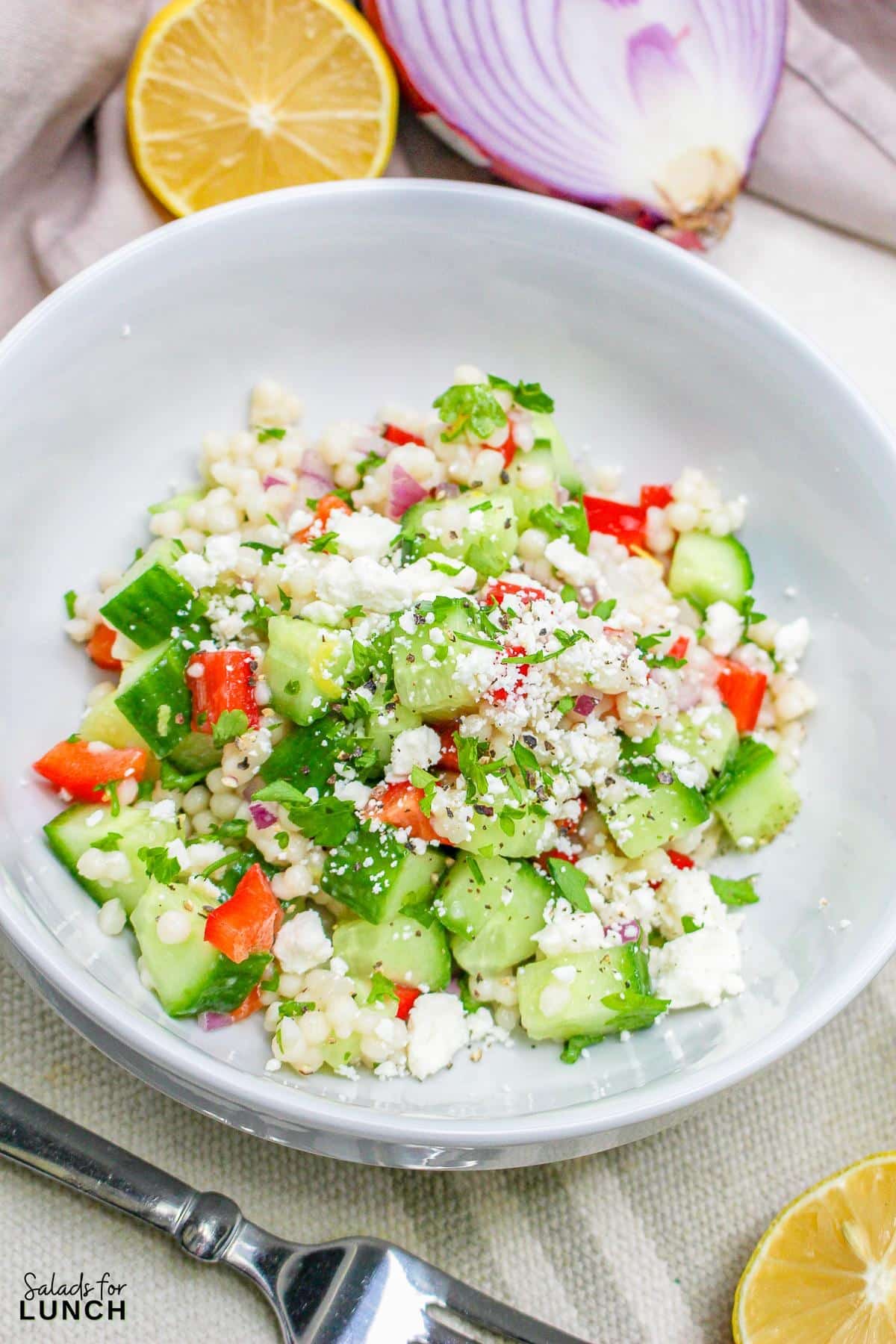 Zesty Lemon Couscous Salad with Feta