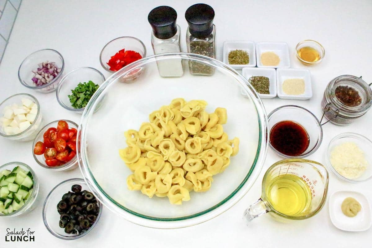 Greek Tortellini Pasta Salad Recipe 2 - This Tortellini Pasta Salad with Italian Salad Dressing is a fantastic mix of tender cheese tortellini, crisp vegetables, and a zesty dressing that makes every bite a treat. Perfect for potlucks or a quick meal, this salad brings a cheerful vibe to any gathering without taking hours to prepare.