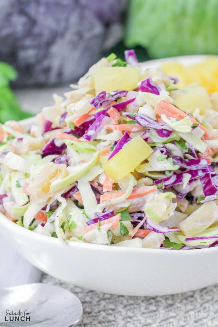 Hawaiian Coleslaw 16 - These best salad recipes make eating colorful, fresh foods easy and delicious. I dug into my analytics and found that these are the top 10 salad recipes you've enjoyed over the past year. You have spoken, and the days of boring salad ideas are over!