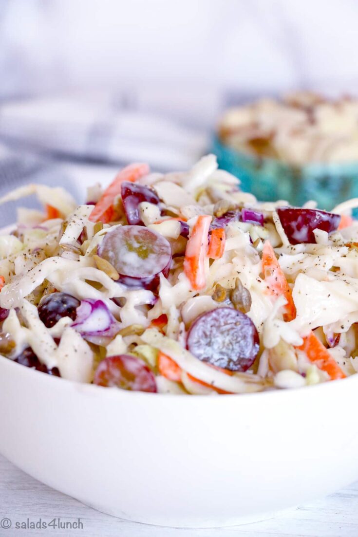 Healthy Creamy Coleslaw Recipe 9 - These best salad recipes make eating colorful, fresh foods easy and delicious. I dug into my analytics and found that these are the top 10 salad recipes you've enjoyed over the past year. You have spoken, and the days of boring salad ideas are over!