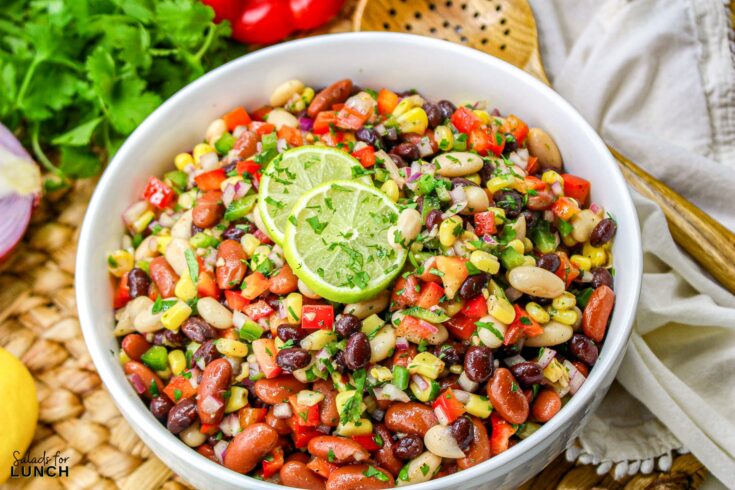 HealthyMexicanBeanSaladRecipe 20 - As the height of summer unfolds, August brings an abundance of fresh, flavorful fruits and vegetables. This month is a perfect time to make summer salads to enjoy the delicious seasonal produce that August has to offer at their peak, and while they're packed with nutrients and bursting with flavor.