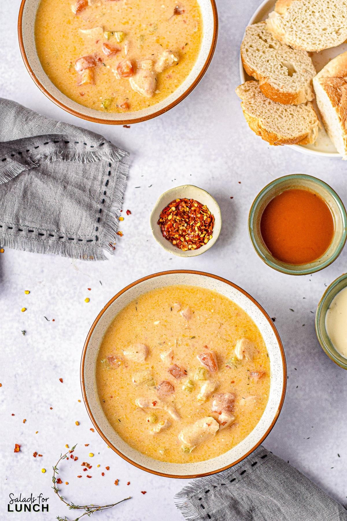 Instant Pot Buffalo Chicken Soup 10 - Get ready to warm up your taste buds with this Instant Pot Creamy Buffalo Chicken Soup recipe! Packed with tender chunks of chicken, a creamy base with a kick of hot buffalo sauce, and a medley of veggies, it's the perfect comfort food for any season. With just a few simple ingredients, your Instant Pot will do all the work, making this hearty soup a quick and delicious dinner idea.