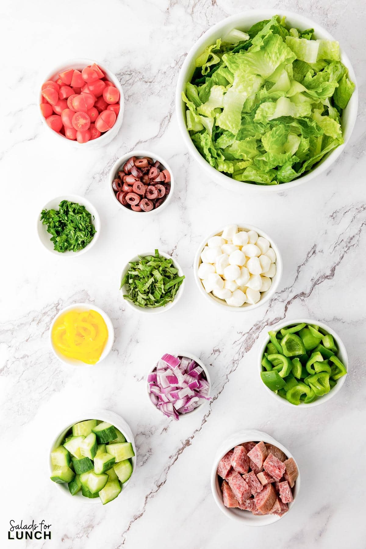 Italian Chopped Salad Recipe 1 - This hearty Italian Chopped Salad with Zesty Dressing that is the perfect mix of healthy and satisfying. Whether you’re craving a healthy dinner option or a dish that’s quick to prepare, this salad has you covered. Get ready to enjoy a meal that’s as nutritious as it is delicious!