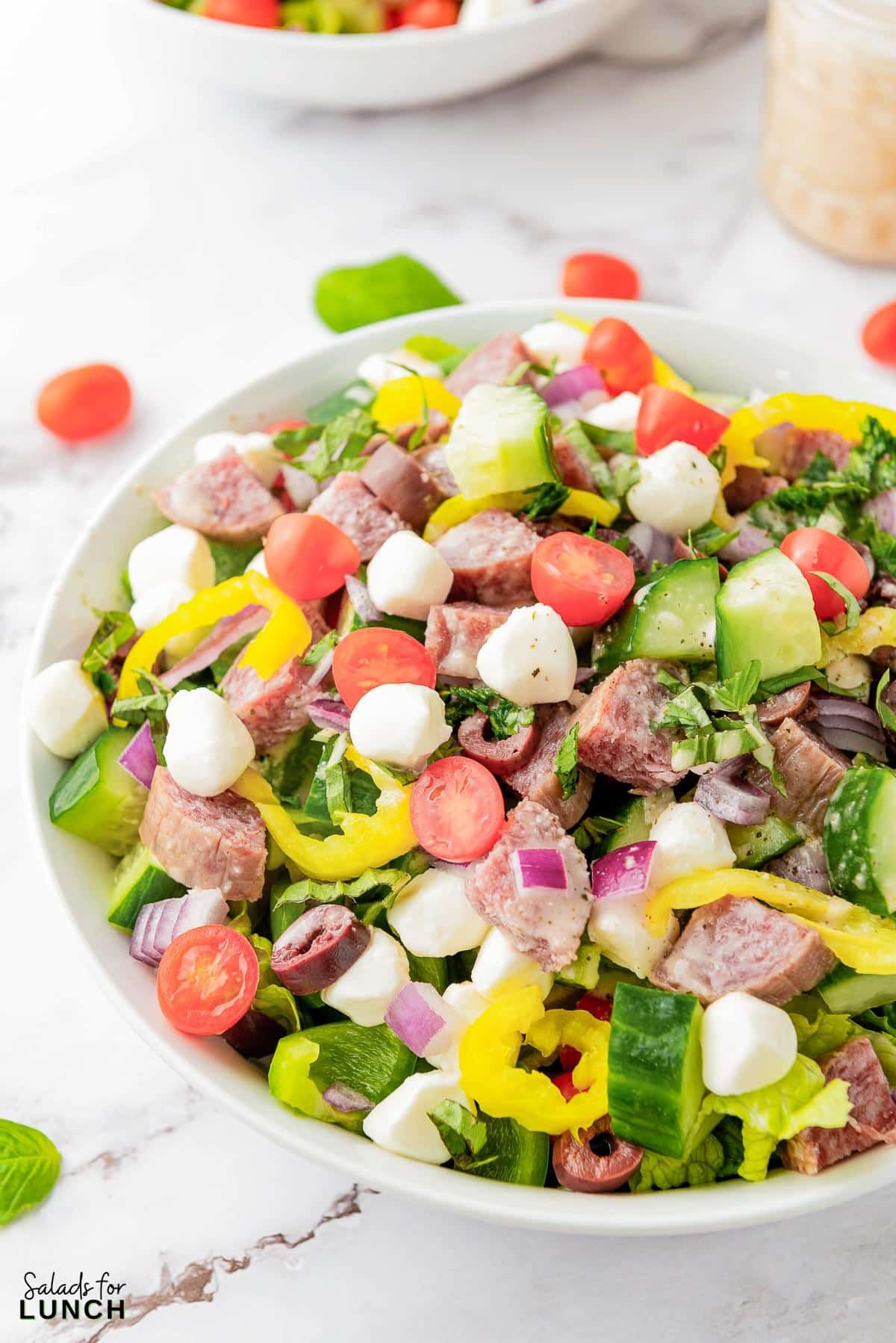 Italian Chopped Salad Recipe 32 - This hearty Italian Chopped Salad with Zesty Dressing that is the perfect mix of healthy and satisfying. Whether you’re craving a healthy dinner option or a dish that’s quick to prepare, this salad has you covered. Get ready to enjoy a meal that’s as nutritious as it is delicious!