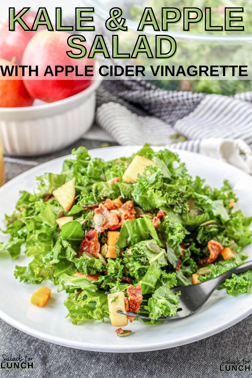 Kale and Apple Salad Recipe 2 - This quick and easy Kale and Apple Salad with Apple Cider Vinaigrette is not just a feast for the taste buds but also a celebration of wholesome goodness. Perfect for those busy days when you crave a healthy and satisfying meal without sacrificing on flavor.
