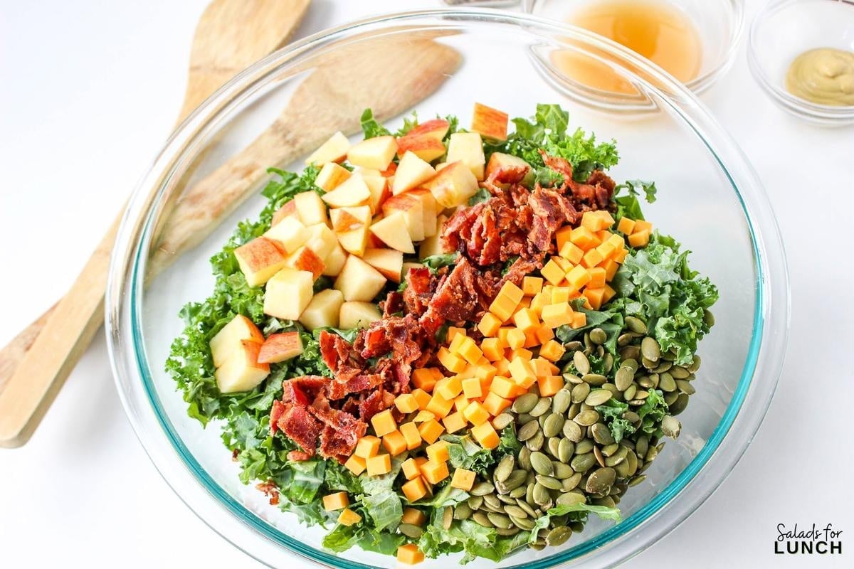 Kale and Apple Salad with Apple Cider Vinaigrette 3 - This quick and easy Kale and Apple Salad with Apple Cider Vinaigrette is not just a feast for the taste buds but also a celebration of wholesome goodness. Perfect for those busy days when you crave a healthy and satisfying meal without sacrificing on flavor.
