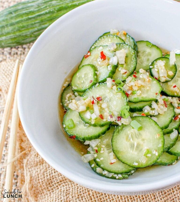 Quick and Easy Korean Spicy Cucumber salad