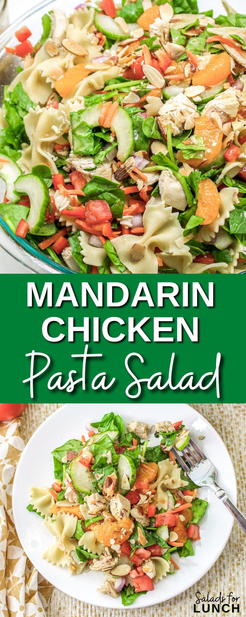 Mandarin Chicken Pasta Salad 1 scaled - Need an easy-to-make nutritious meal? This Mandarin Chicken Pasta Salad is perfect – filled with asian flavors and protein-packed chicken to keep you full.