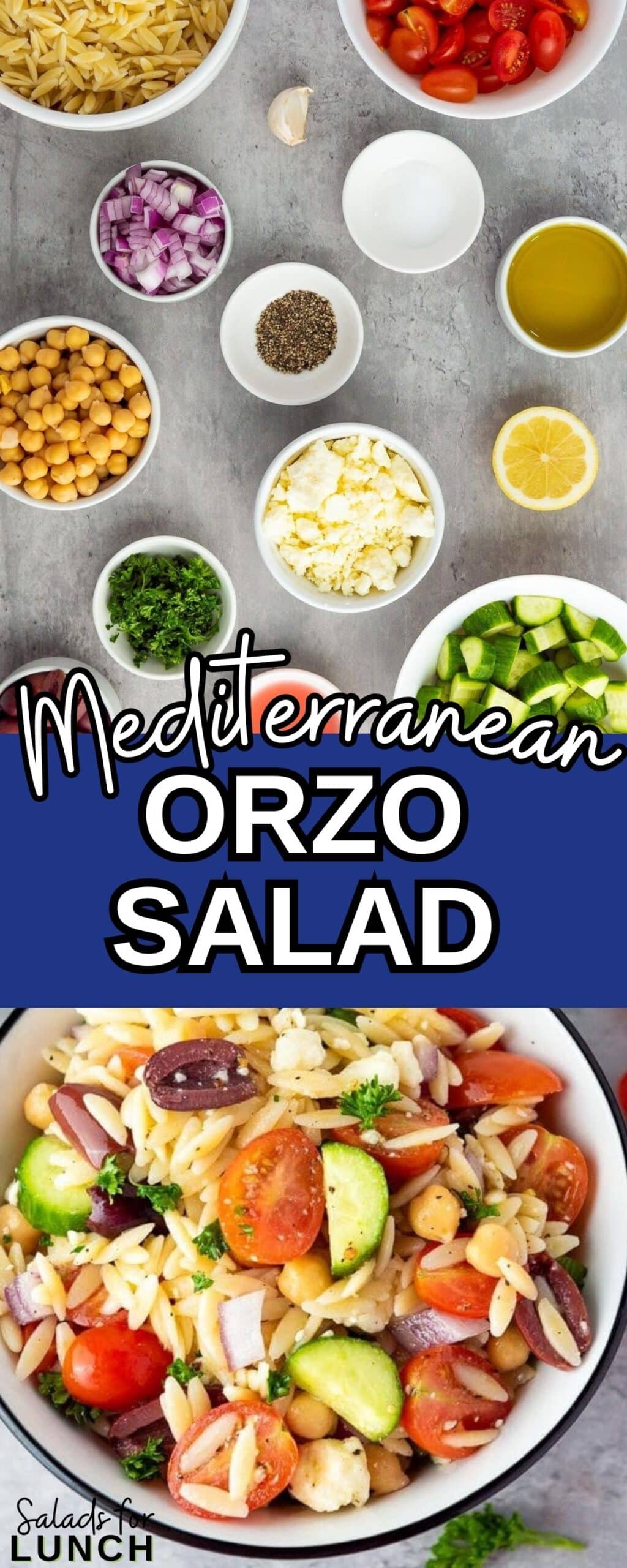 Mediterranean Orzo Pasta Salad Recipe 2 scaled - You're going to love this Mediterranean Orzo Salad, a delightful blend of orzo pasta, cherry tomatoes, Persian cucumbers, and kalamata olives