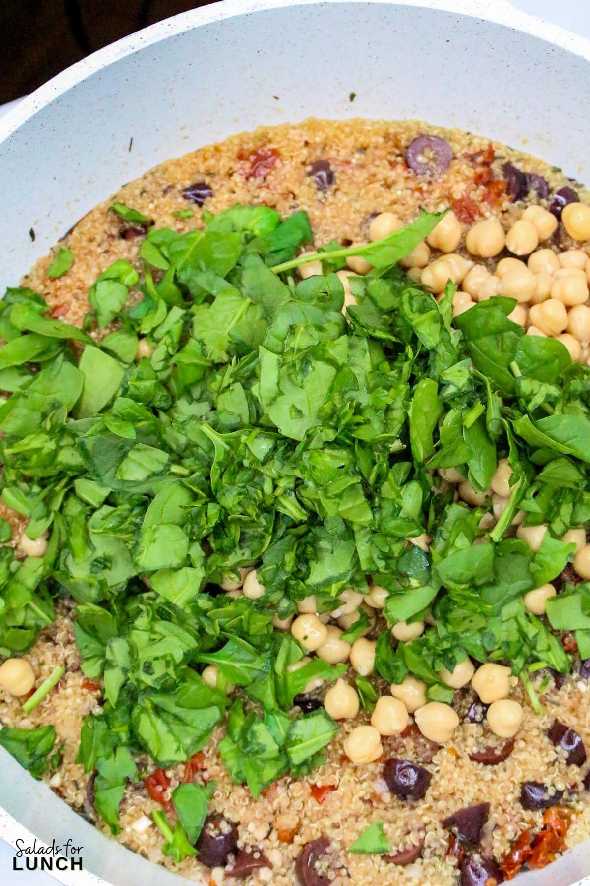 Mediterranean Quinoa Salad Recipe 12 - This Mediterranean Quinoa Bowl with Chickpeas is a tasty and healthy salad that is hearty enough to have as a meal. Enjoy every bite of this fun, flavorful dish at your next lunch break!
