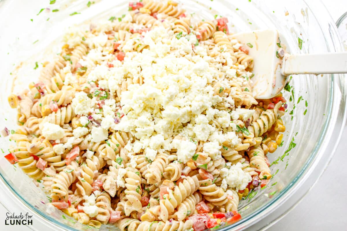 Mexican Street Corn Pasta Salad Recipe 12 - This Mexican Street Corn Pasta Salad is the perfect summer side dish—fresh, flavorful, and so easy to make. Whether you’re hosting a BBQ or just want a quick and delicious meal, this recipe is sure to become a staple in your kitchen. Enjoy every bite of this vibrant, tasty salad!