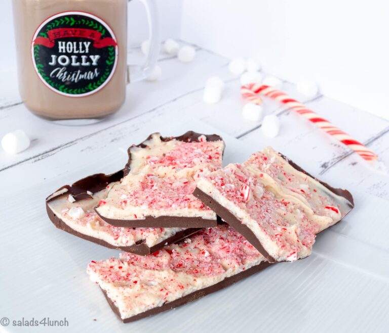 This microwave three ingredient white chocolate Peppermint Bark is so easy to make it’s barely a recipe. It’s a MUST for Christmas!