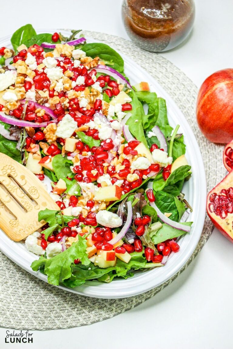 Pomegranate and Apple Green Christmas Salad