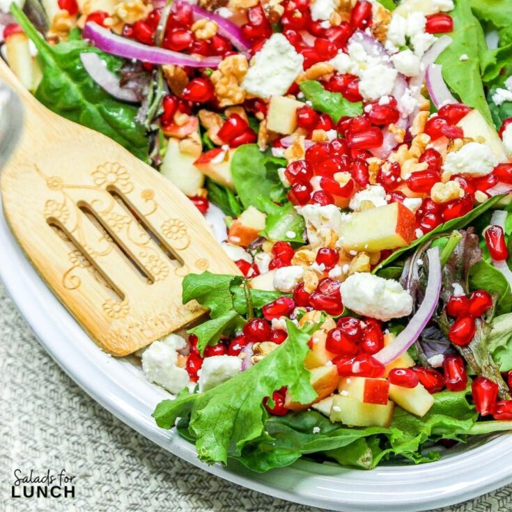 Pomegranate Salad Square Featured Photo - These fall salads will help you make the most of October’s fresh, seasonal produce while adding flavor, nutrition, and variety to your meals. Enjoy the richness of fall in every bite!