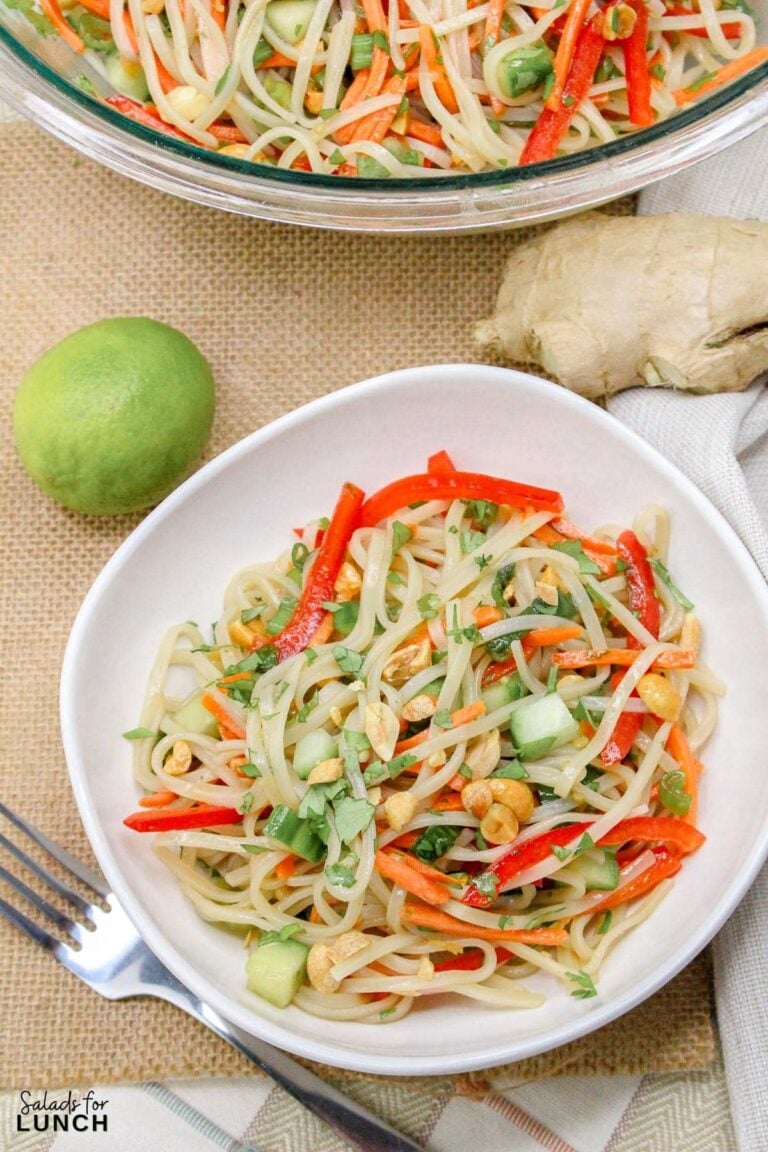 Rice Noodle Salad with Sesame Lime Dressing - Rice Noodle Salad Recipe 14 Rice Noodle Salad with Sesame Lime Dressing