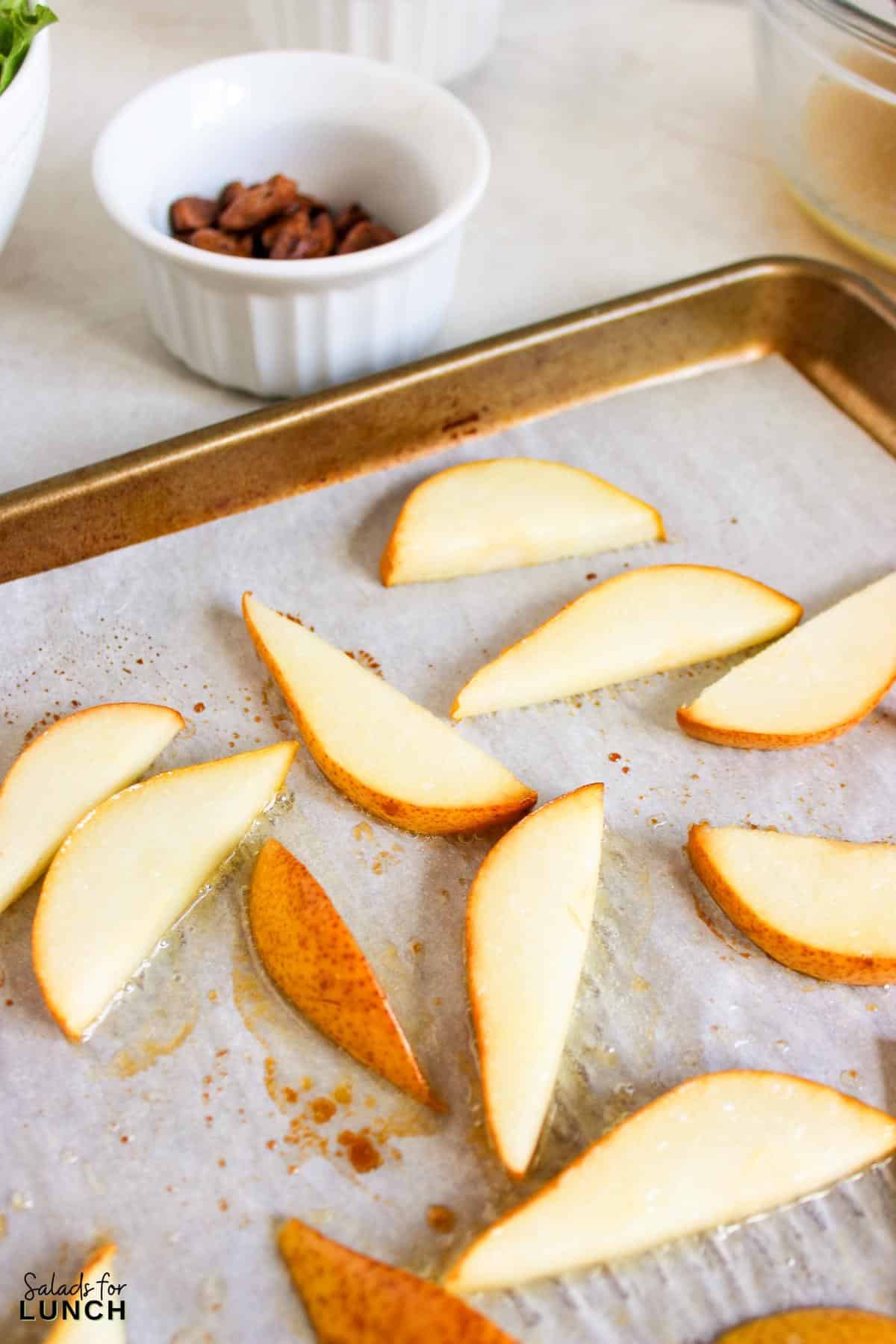 Roasted Pear Salad with Lemon Vinaigrette Recipe 7 - This Roasted Pear Salad with Lemon Vinaigrette is a deliciously hearty option for lunch or dinner. It’s quick to make, healthy, and bursting with sweet and savory flavors that’ll leave you craving more! Plus, it’s so versatile—you can dress it up or keep it simple, and it always turns out delicious.