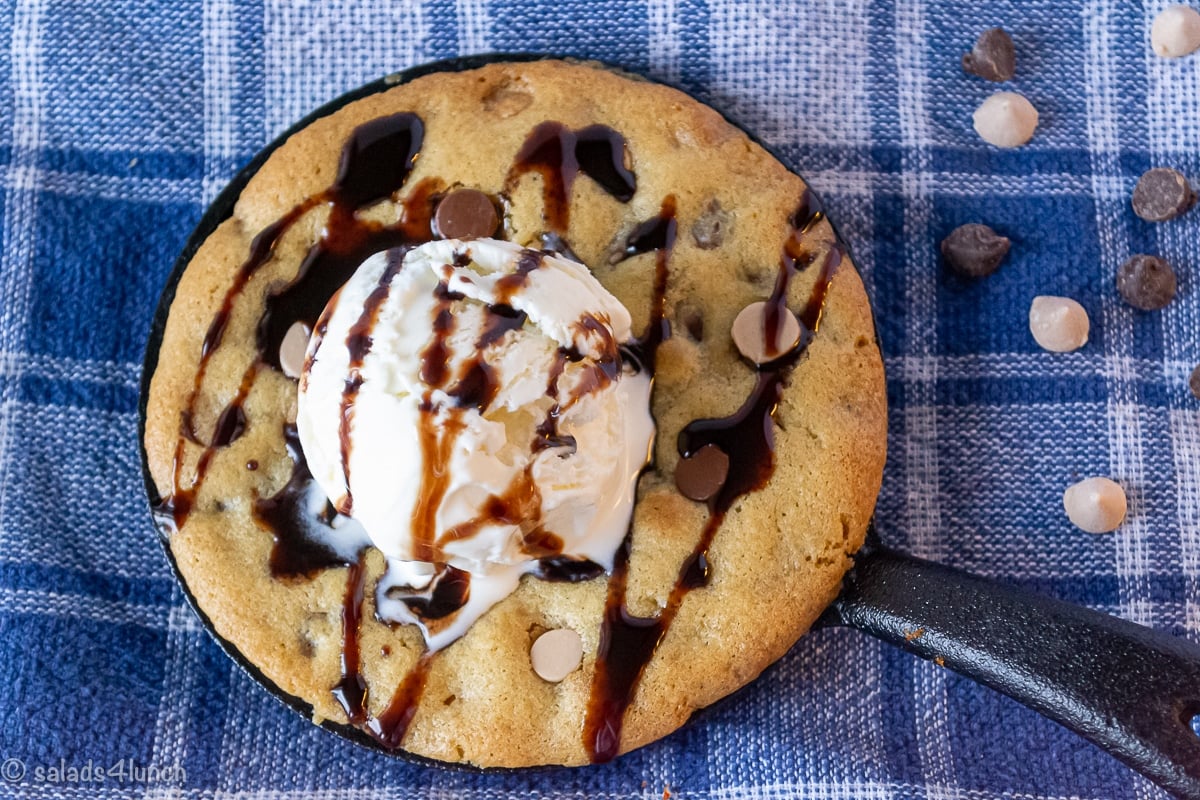 Salted Caramel Skillet Cookie 4 -