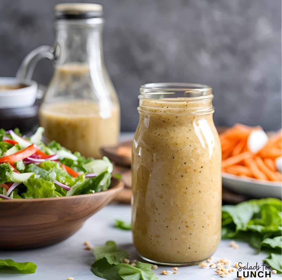 Sesame Ginger Salad Dressing Recipe 3 e1733617975821 - This Creamy Sesame Ginger Salad Dressing is a tangy, nutty, and velvety smooth blend of Asian-inspired flavors, perfect for salads, veggies, or noodles. Made with fresh ginger, tahini, and toasted sesame oil, it’s easy to whip up and irresistibly delicious!