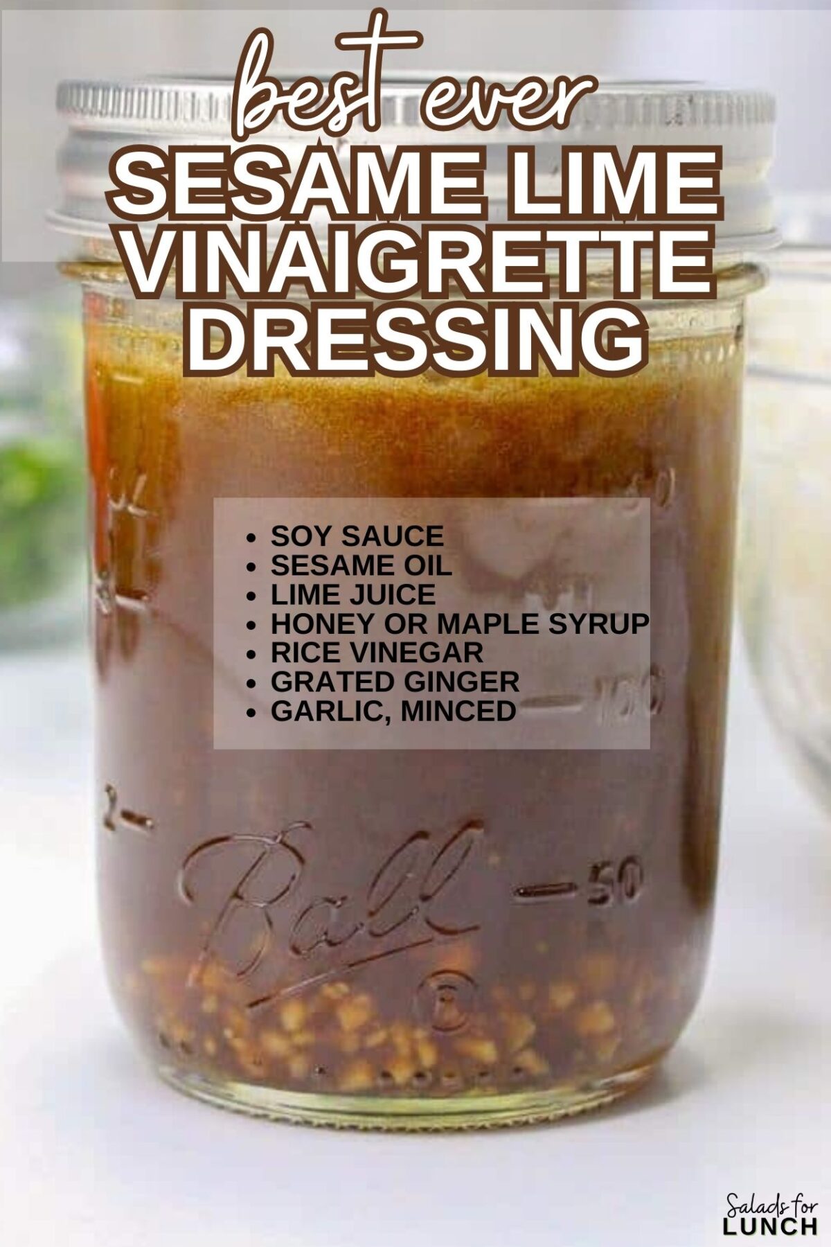 Sesame Lime Vinaigrette Dressing Recipe