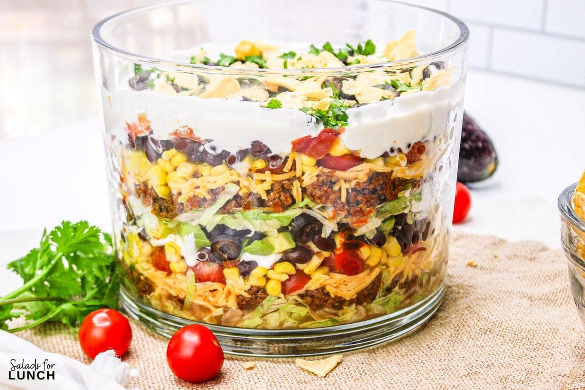 Seven Layer Taco Salad Recipe 20 - Imagine serving up a salad that has all the zest and heartiness of your favorite tacos but with the added benefit of a stunning presentation. This Seven Layer Taco Salad recipe is as easy to assemble as it is delicious, making it a go-to for busy weeknights and festive gatherings alike.