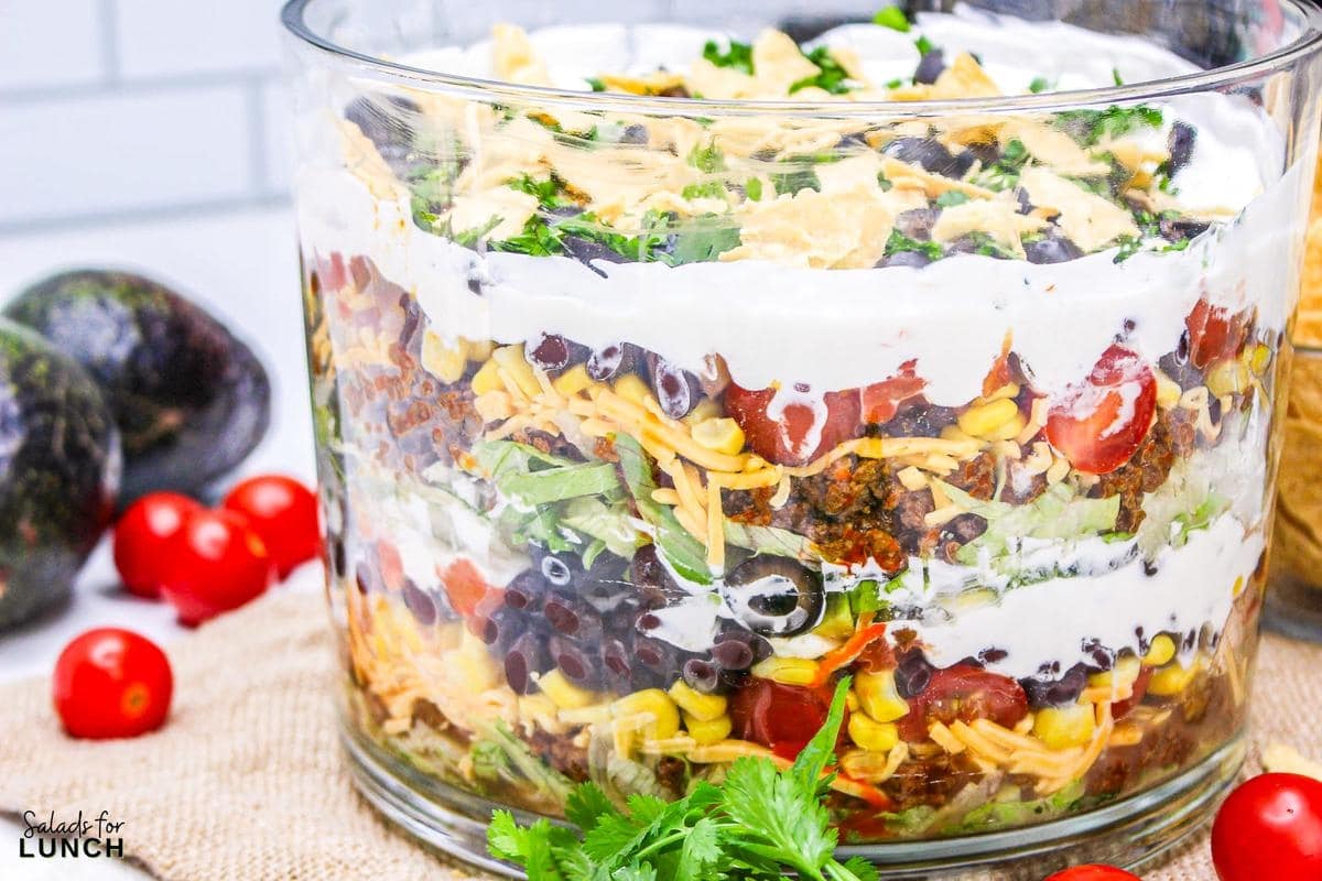 Seven Layer Taco Salad Recipe 25 - Imagine serving up a salad that has all the zest and heartiness of your favorite tacos but with the added benefit of a stunning presentation. This Seven Layer Taco Salad recipe is as easy to assemble as it is delicious, making it a go-to for busy weeknights and festive gatherings alike.