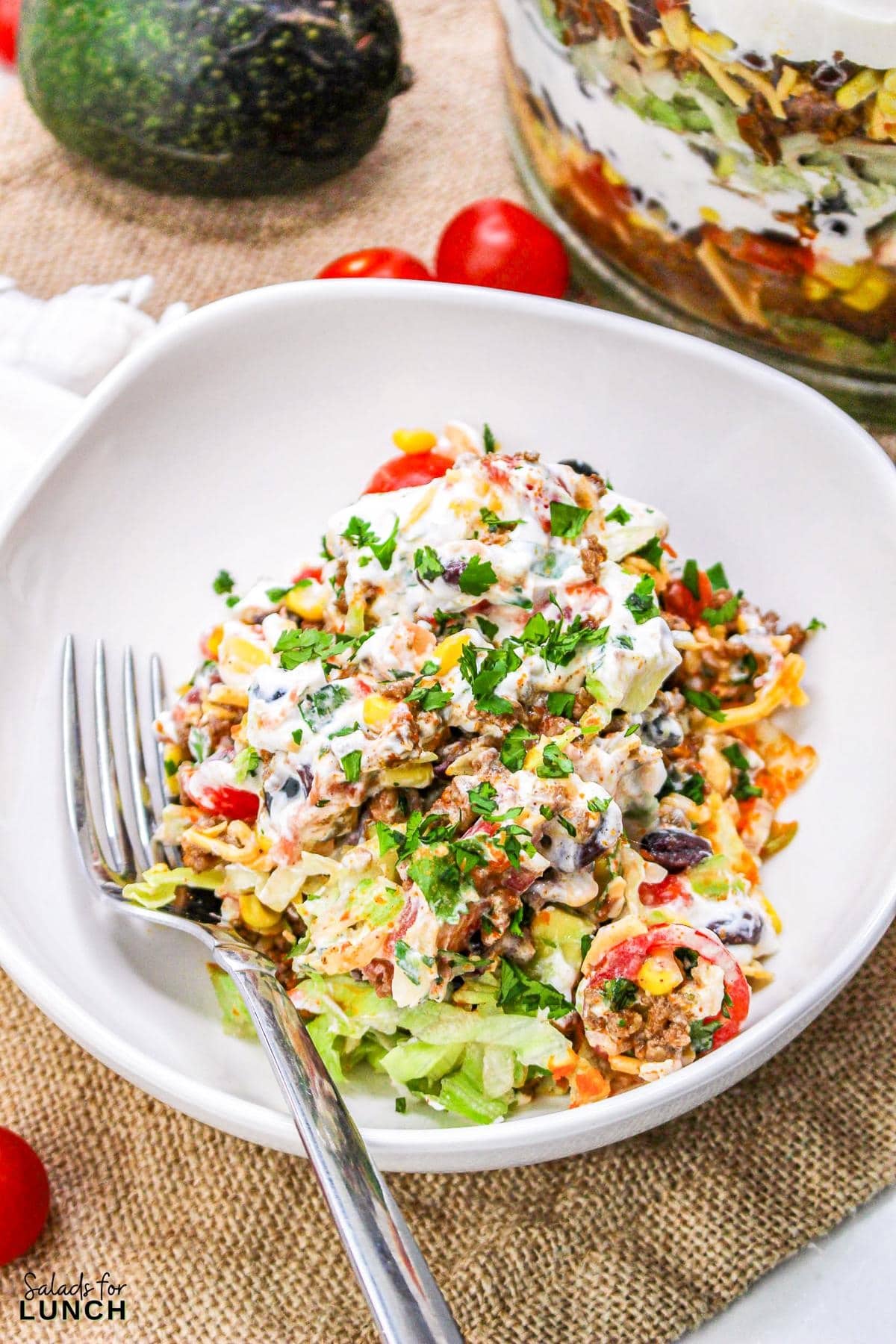 Seven Layer Taco Salad Recipe 34 - Imagine serving up a salad that has all the zest and heartiness of your favorite tacos but with the added benefit of a stunning presentation. This Seven Layer Taco Salad recipe is as easy to assemble as it is delicious, making it a go-to for busy weeknights and festive gatherings alike.